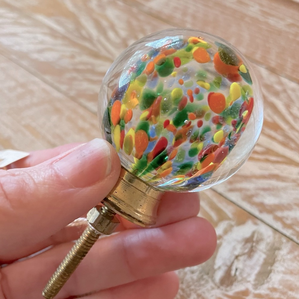 🎨1 Hand Blown Glass Drawer Pull/Knob🎨